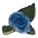 Herend Rose on Leaf Place Card Holder