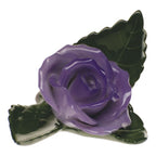 Herend Rose on Leaf Place Card Holder