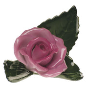 Herend Rose on Leaf Place Card Holder