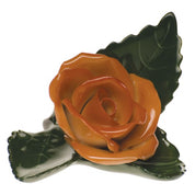 Herend Rose on Leaf Place Card Holder
