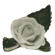 Herend Rose on Leaf Place Card Holder