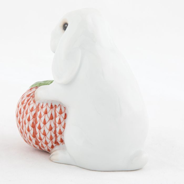 Herend White Autumn Bunny