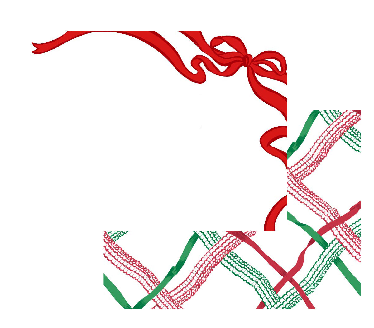 Holiday Ribbon Notecards with Envelopes