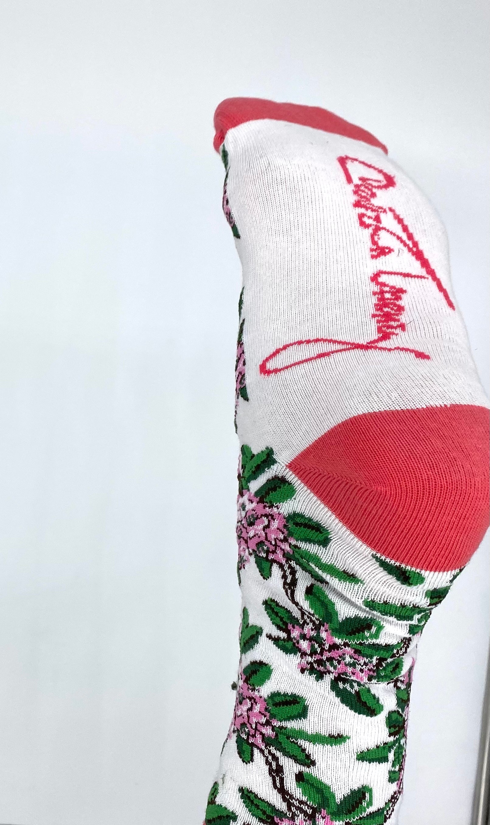 Rhododendron Socks -  White