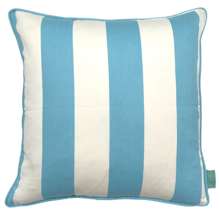 Draper Stripe Throw Pillow - Aqua