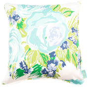 Princess Grace Rose Throw Pillow - Blue
