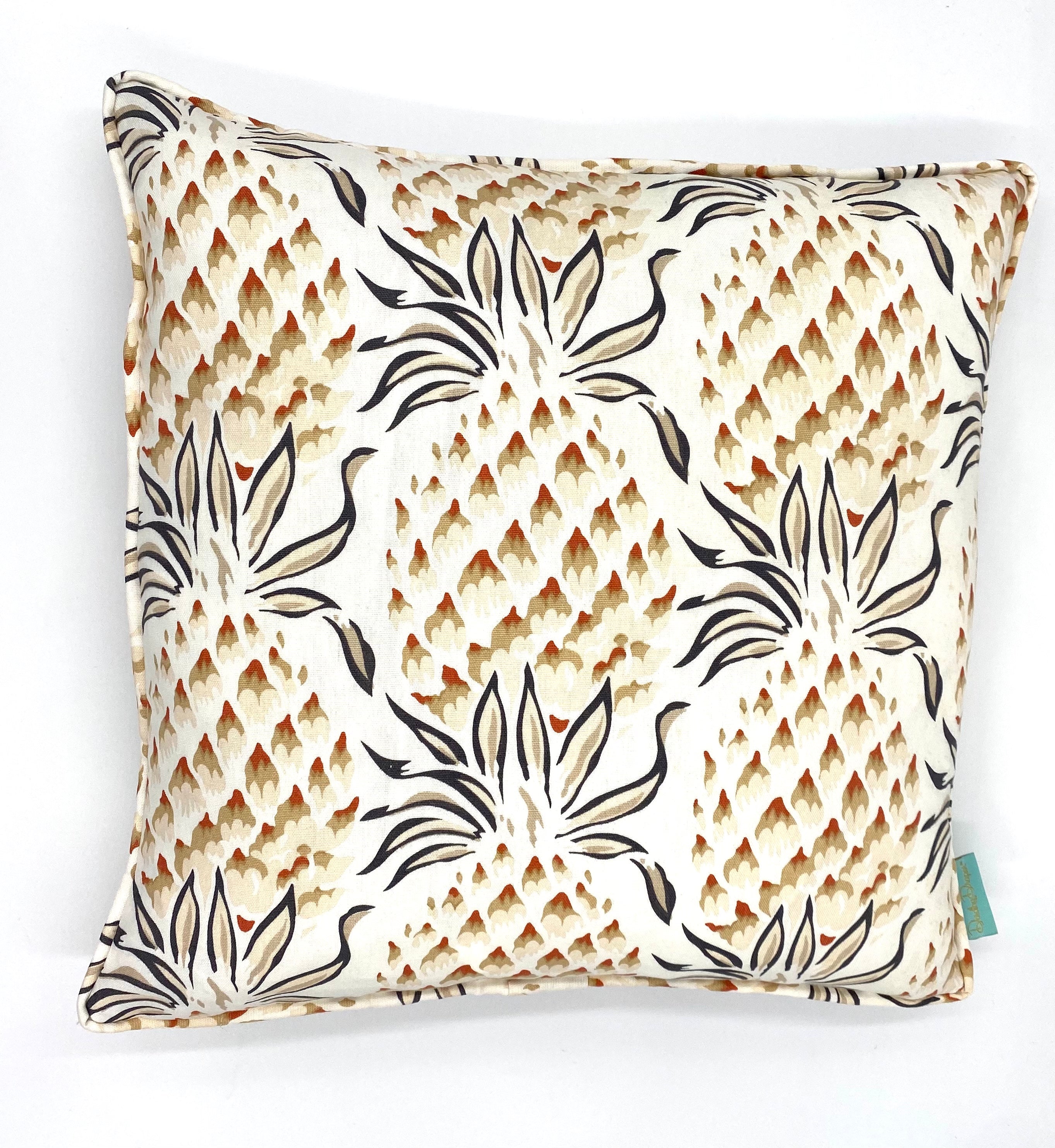 Lanai Pineapple Throw Pillow - Brown