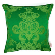 Hampshire Silk Damask Throw Pillow - Emerald