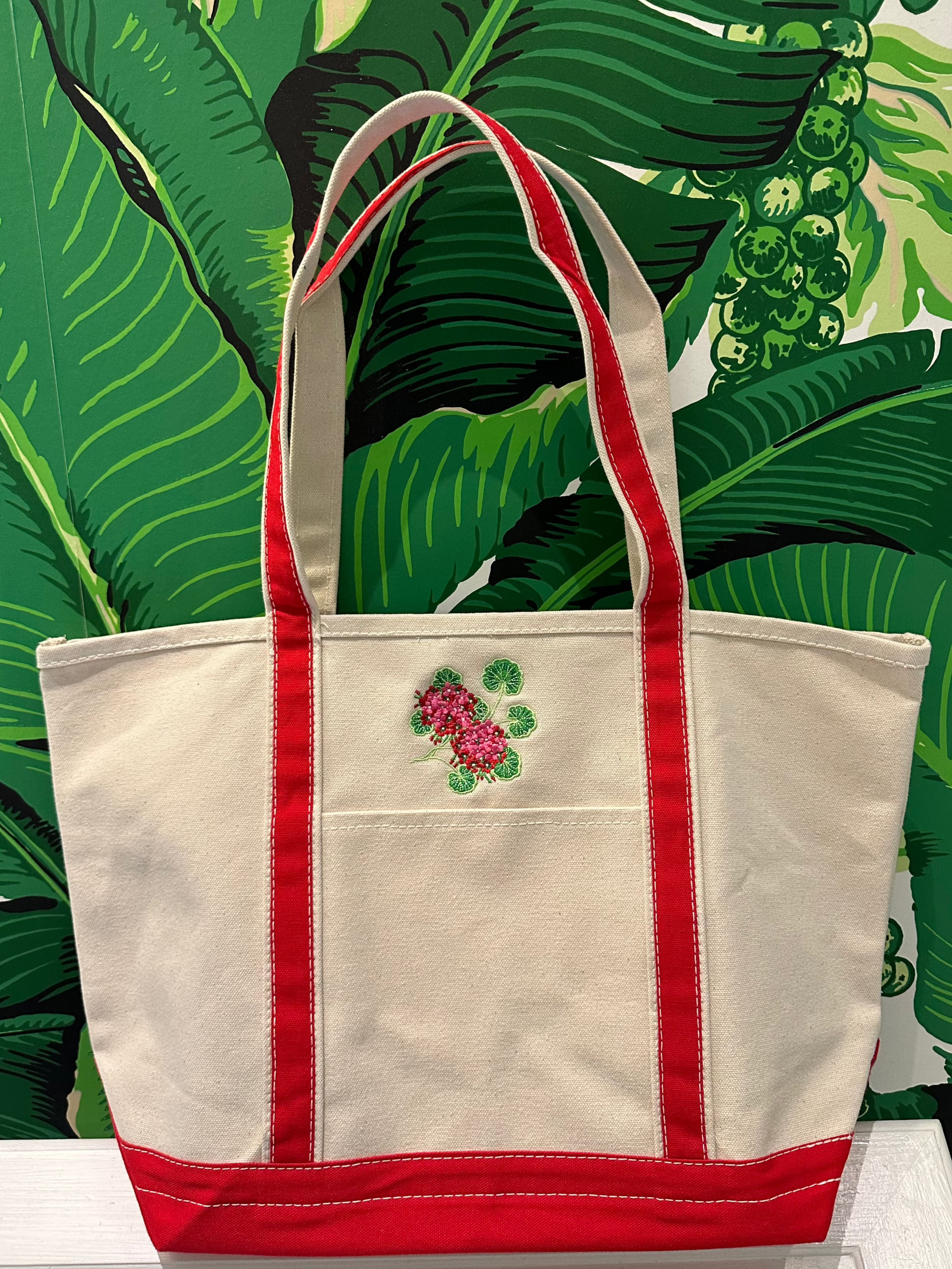 Geranium Canvas Club Tote Bag