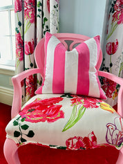 Draper Stripe Throw Pillow - Hot Pink