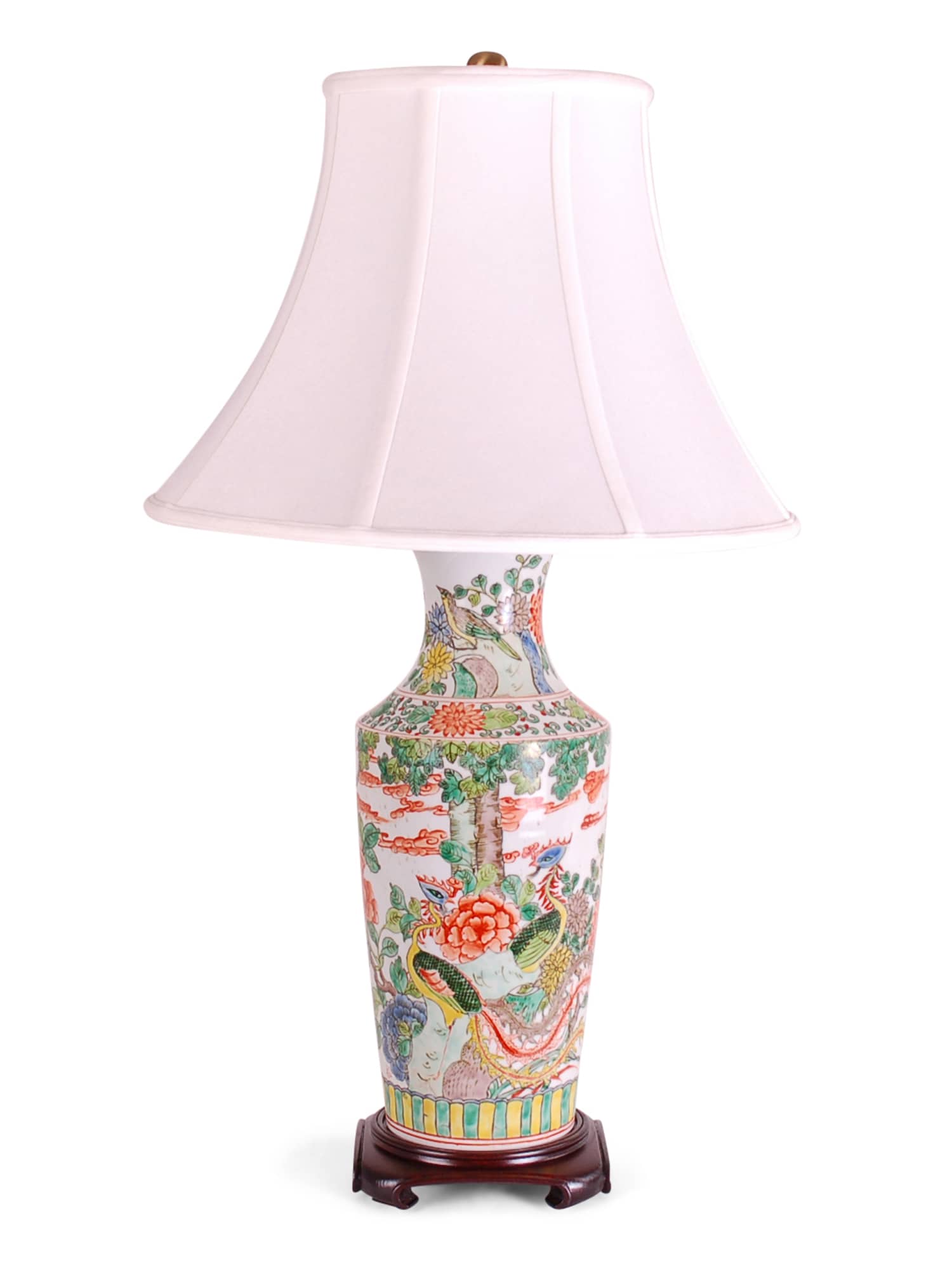 Kangxi Vase Lamp with Shade