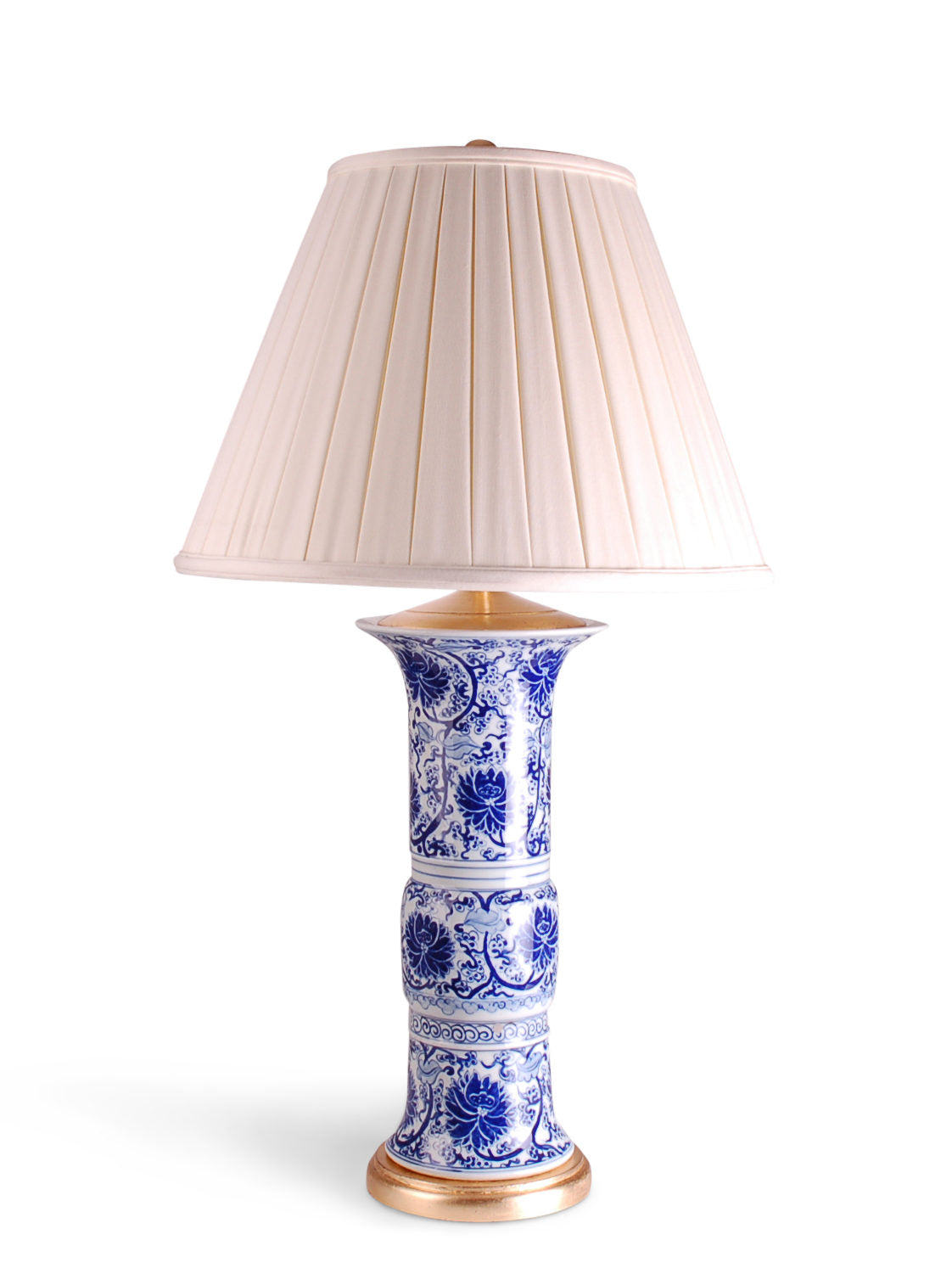 Ginger Jar Lamp with Pleated Shade