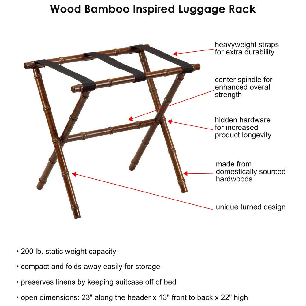 Bamboo Carved Wood Luggage Rack – Dorothy Draper Home