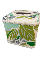 Draper Fabric Tissue Holder - Princess Grace Rose Blue