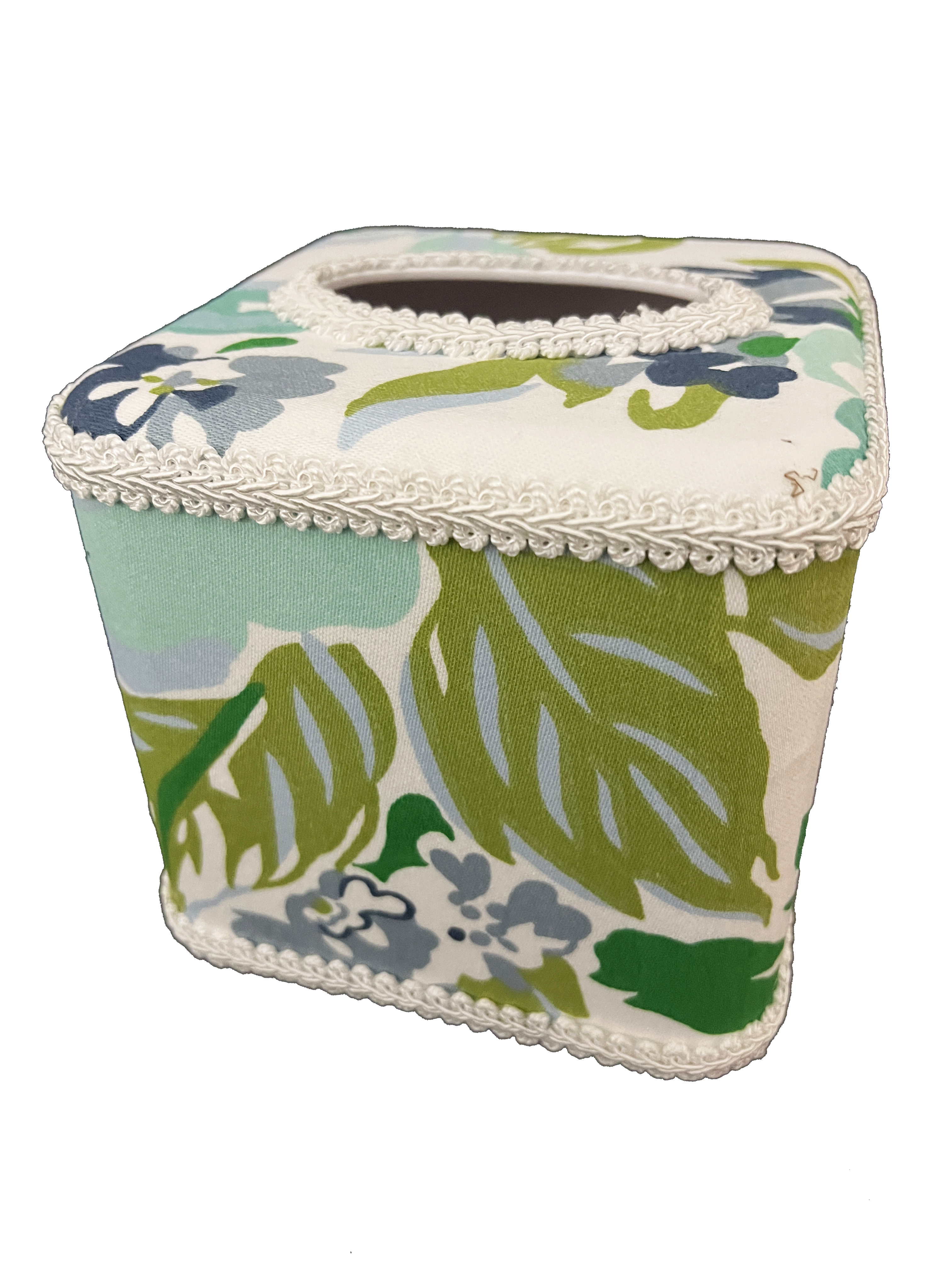 Draper Fabric Tissue Holder - Princess Grace Rose Blue
