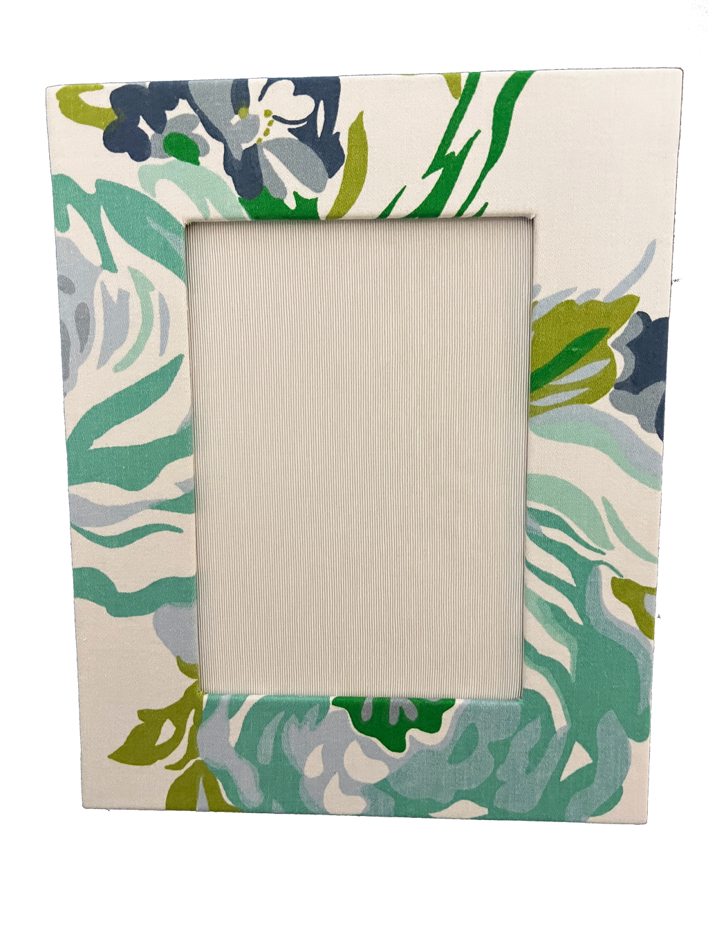Draper Fabric Picture Frame - Princess Grace Rose - Blue