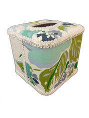 Draper Fabric Tissue Holder - Princess Grace Rose Blue