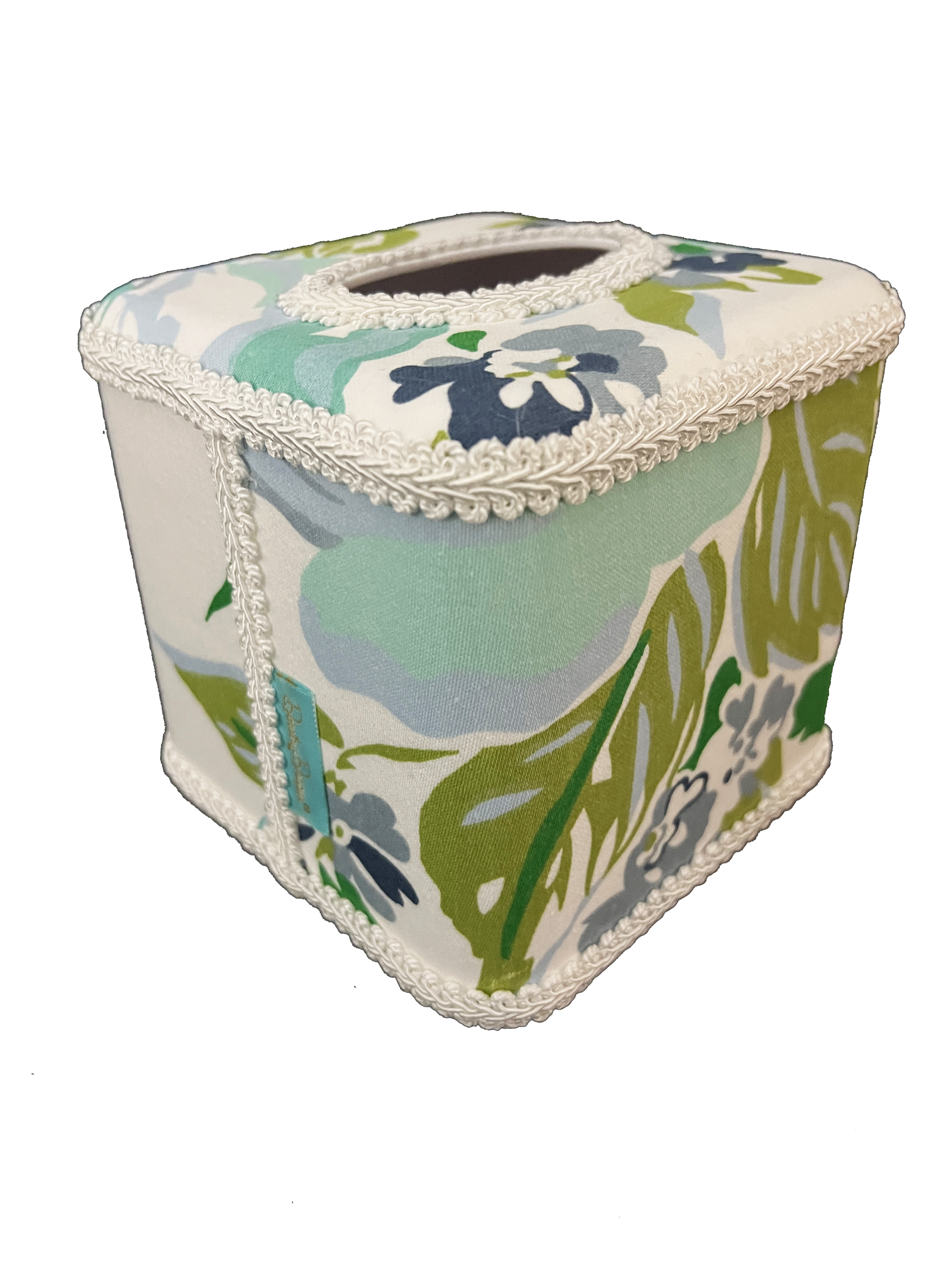 Draper Fabric Tissue Holder - Princess Grace Rose Blue