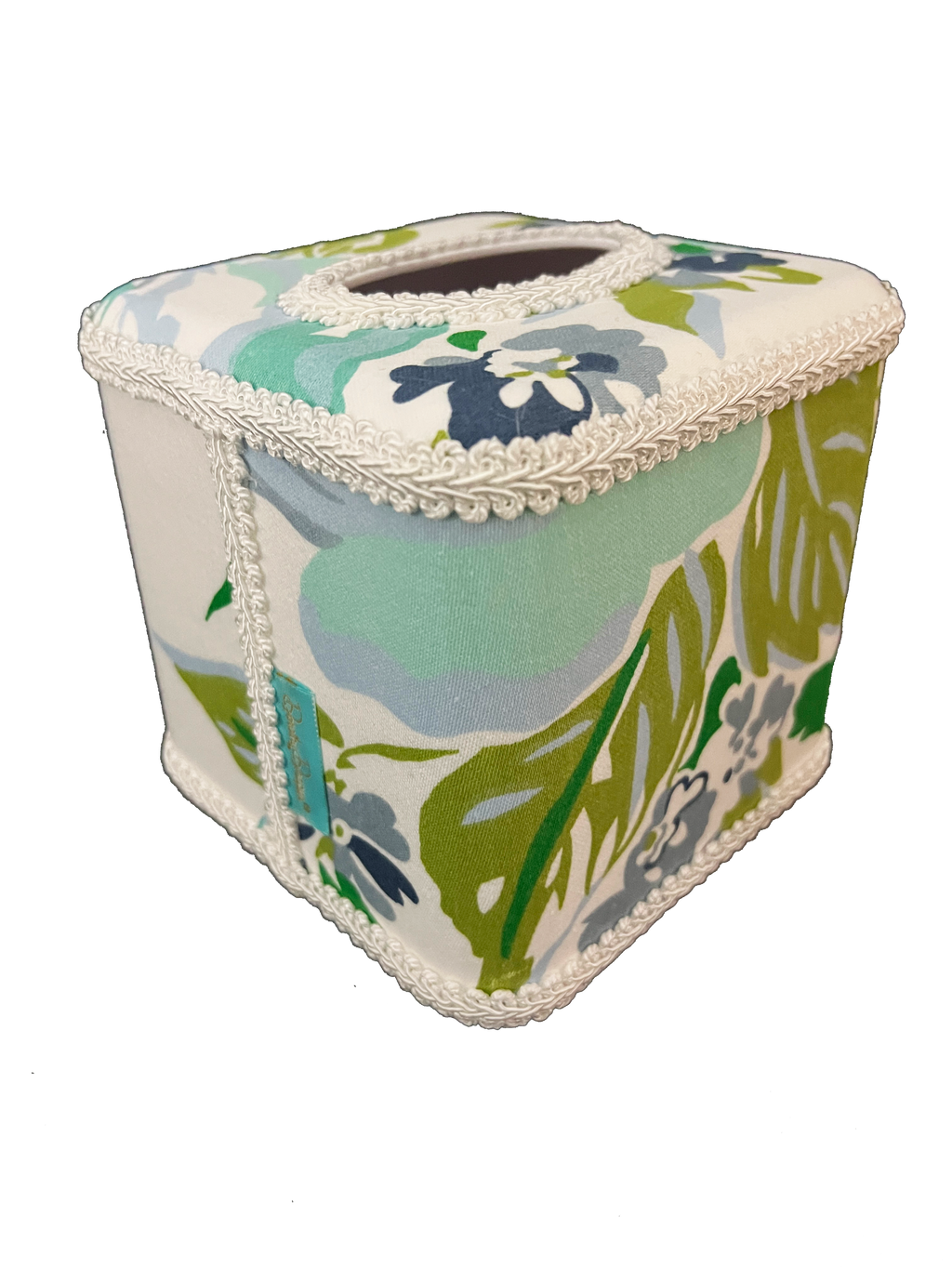 Draper Fabric Tissue Holder - Princess Grace Rose Blue