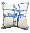 Nahant Ribbon Throw Pillow - Blues