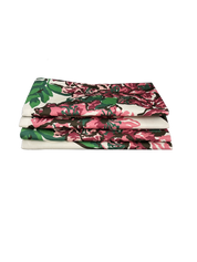 Set of Four Dinner Napkins - Rhododendron White