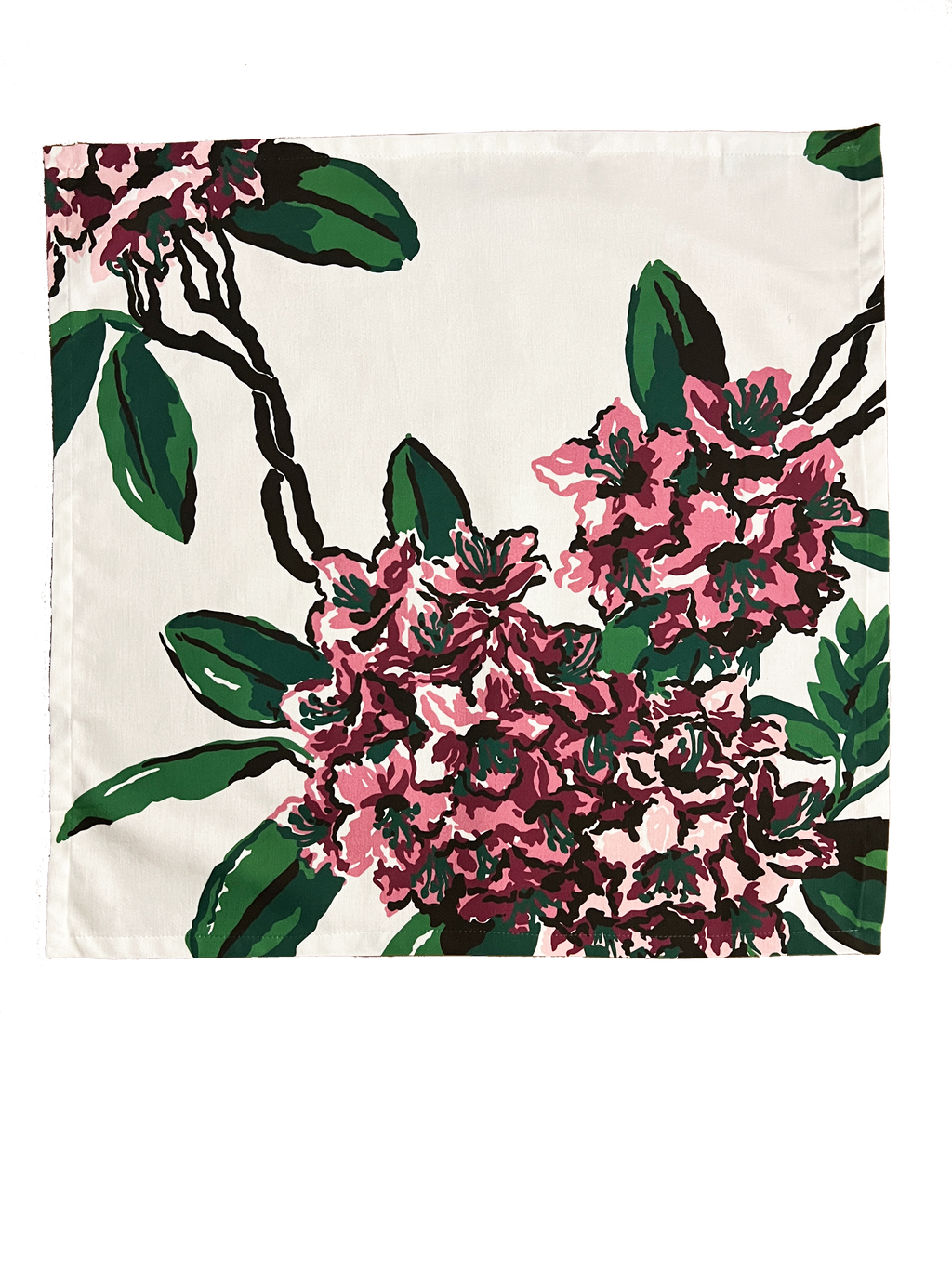 Set of Four Dinner Napkins - Rhododendron White