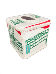 Draper Fabric Tissue Holder - New England Ribbon Festive