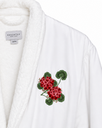 Geranium Embroidered Spa Robe