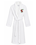 Geranium Embroidered Spa Robe