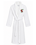 Geranium Embroidered Spa Robe