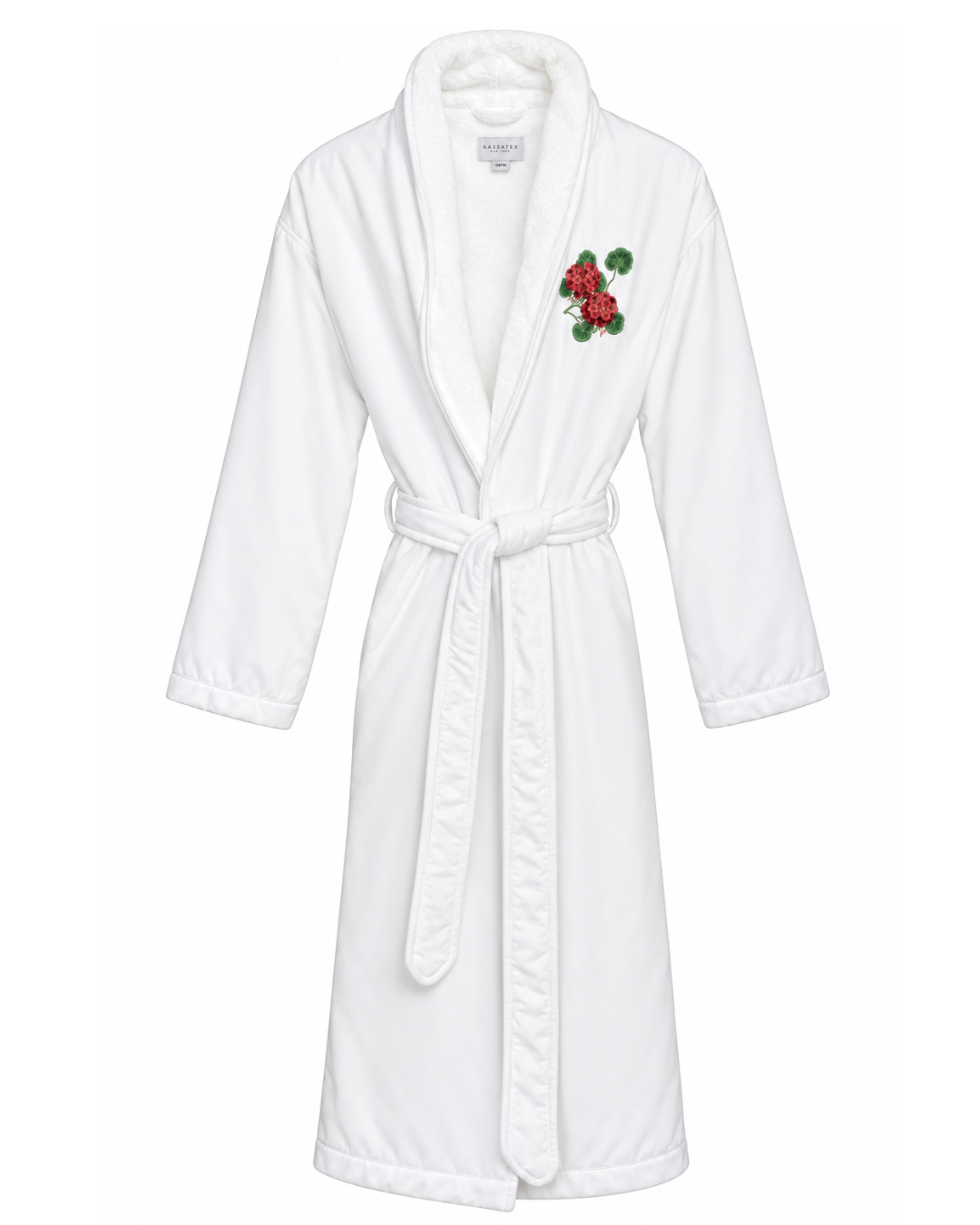Geranium Embroidered Spa Robe