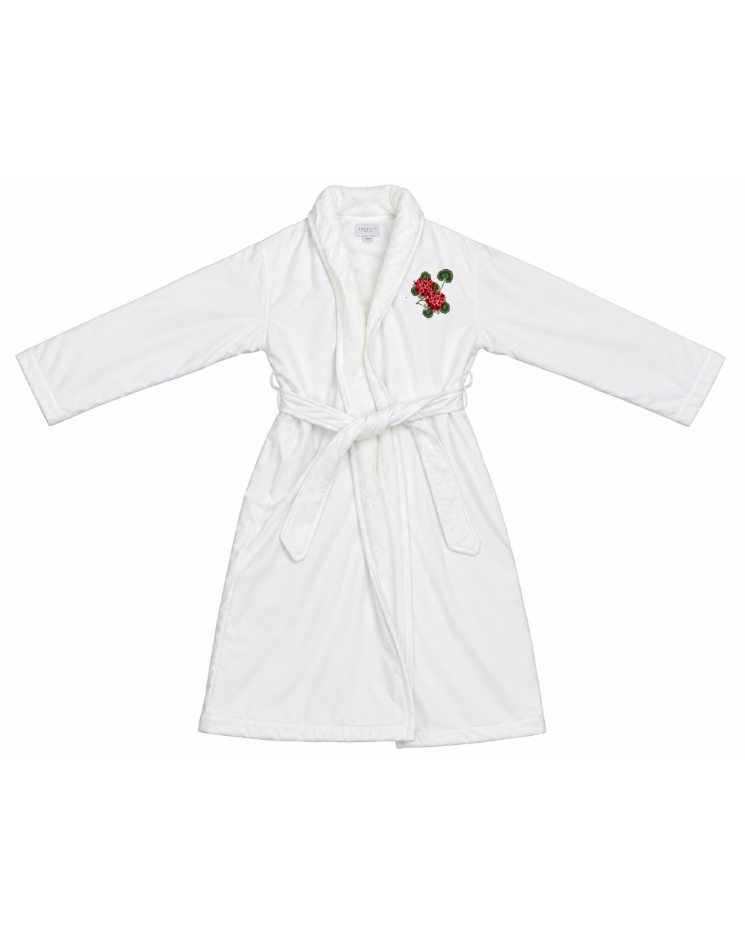 Geranium Embroidered Spa Robe