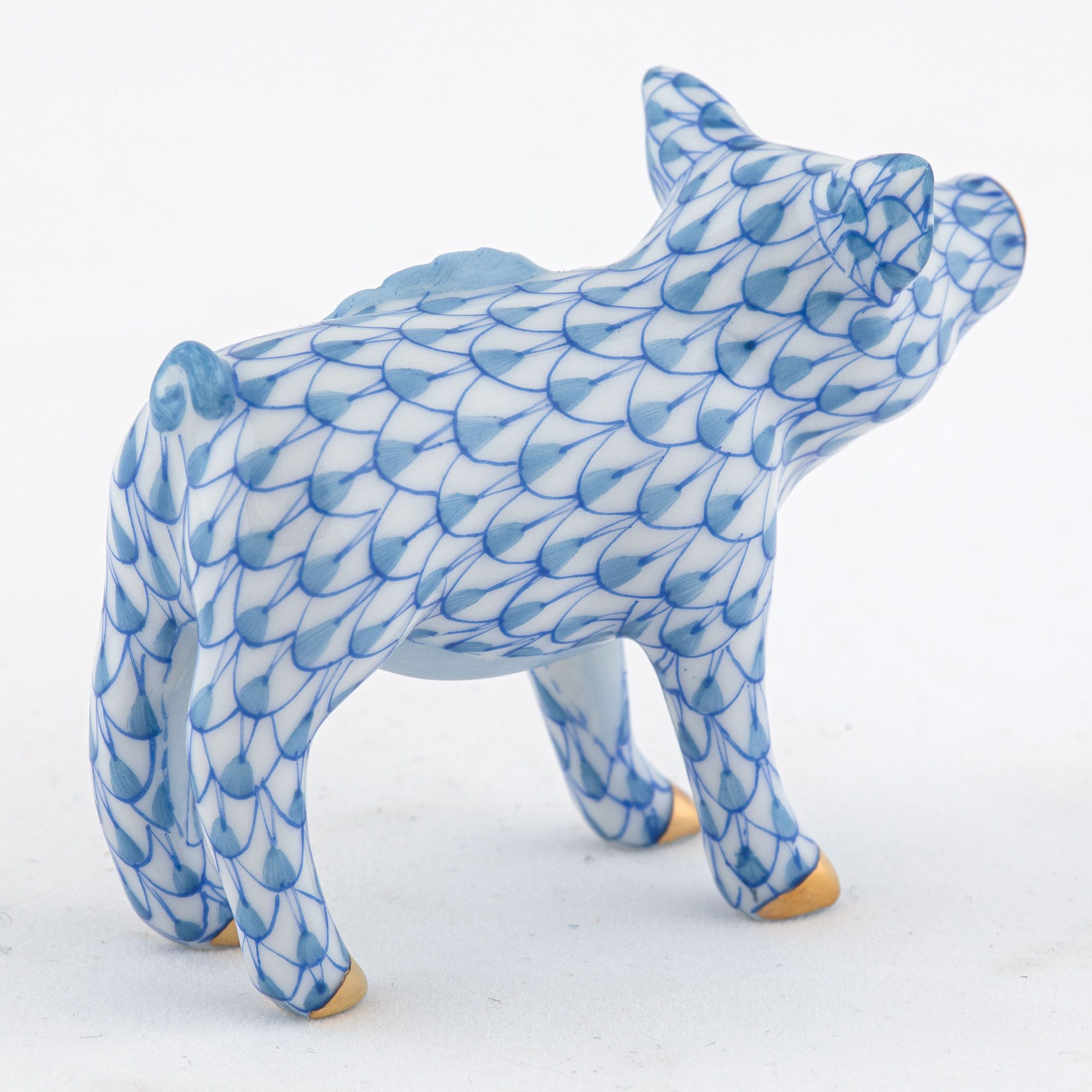 Herend Blue Ribbon Pig