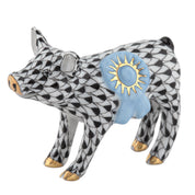 Herend Blue Ribbon Pig