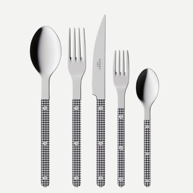 Sabre Bistrot Gingham Flatware Set