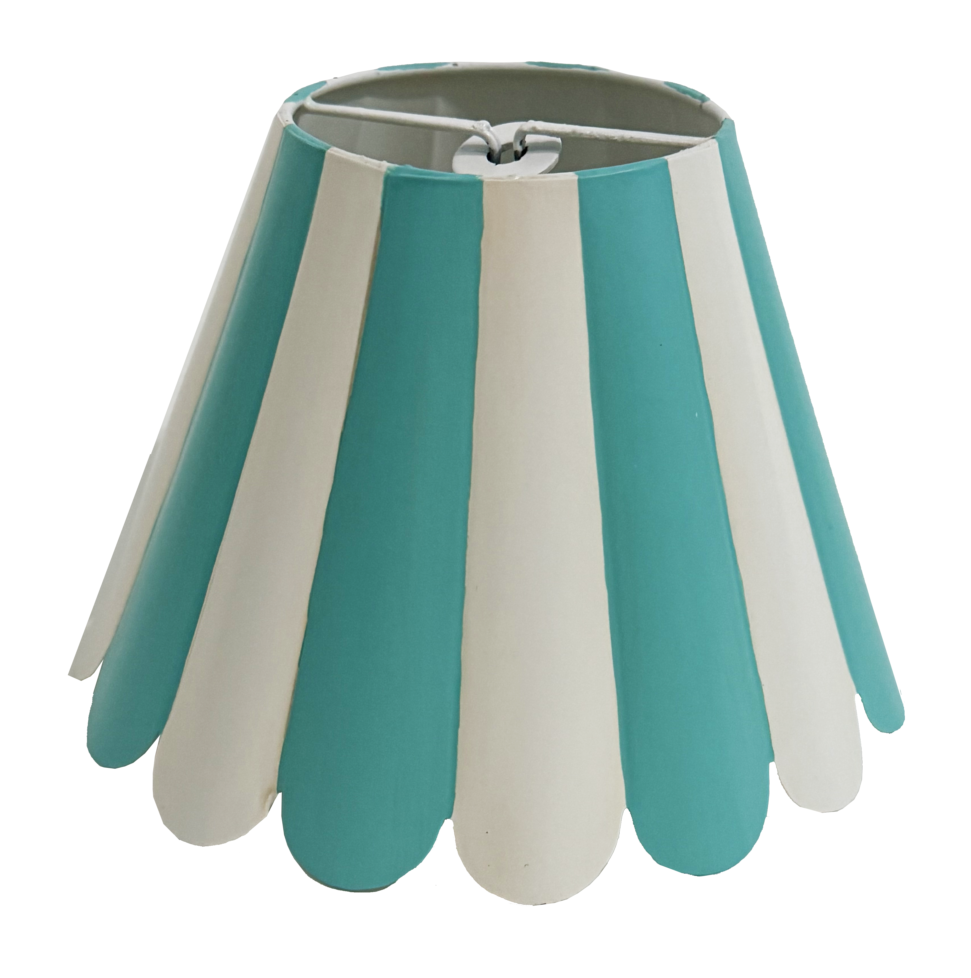 Cabana Stripe Scallop Chandelier Shade