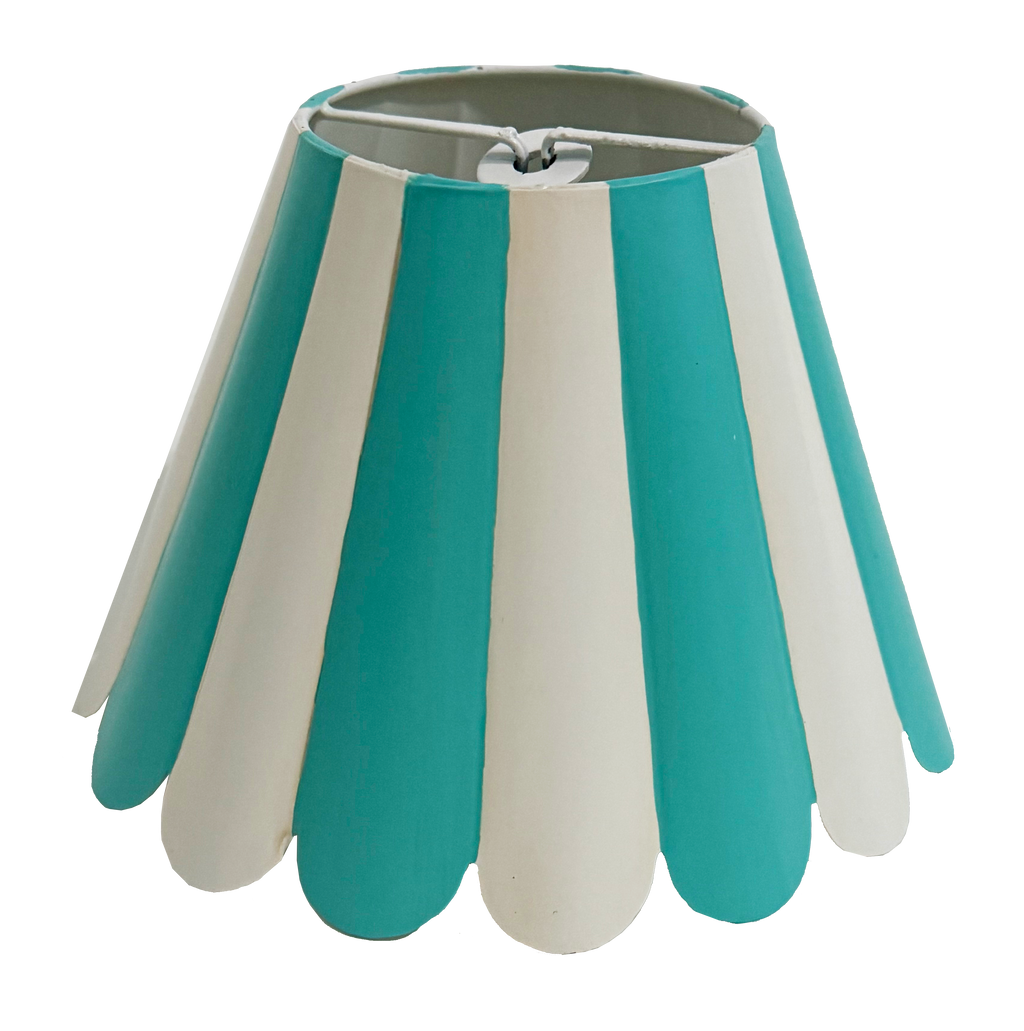 Cabana Stripe Scallop Chandelier Shade