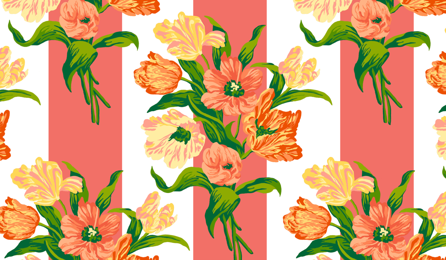 Anniversary Tulip - Azalea Fabric