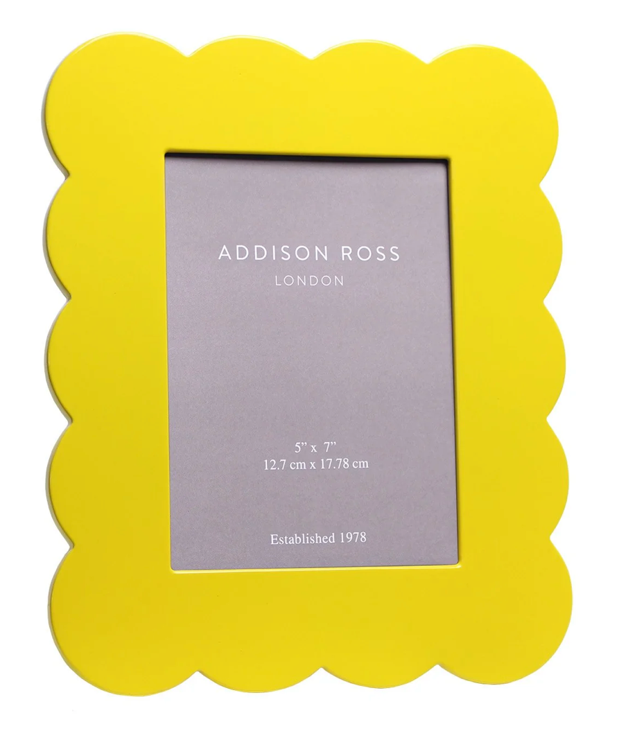 Scalloped Lacquer Picture Frame