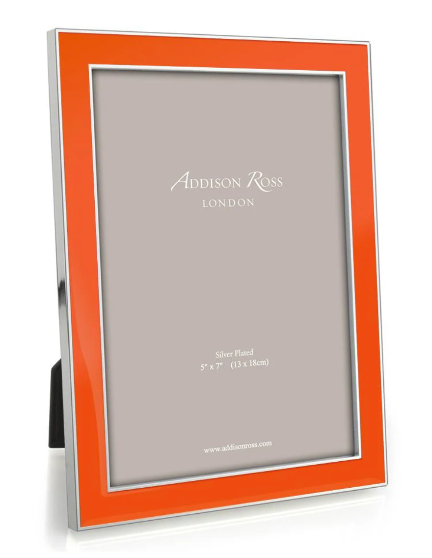 Silver Enamel Picture Frame