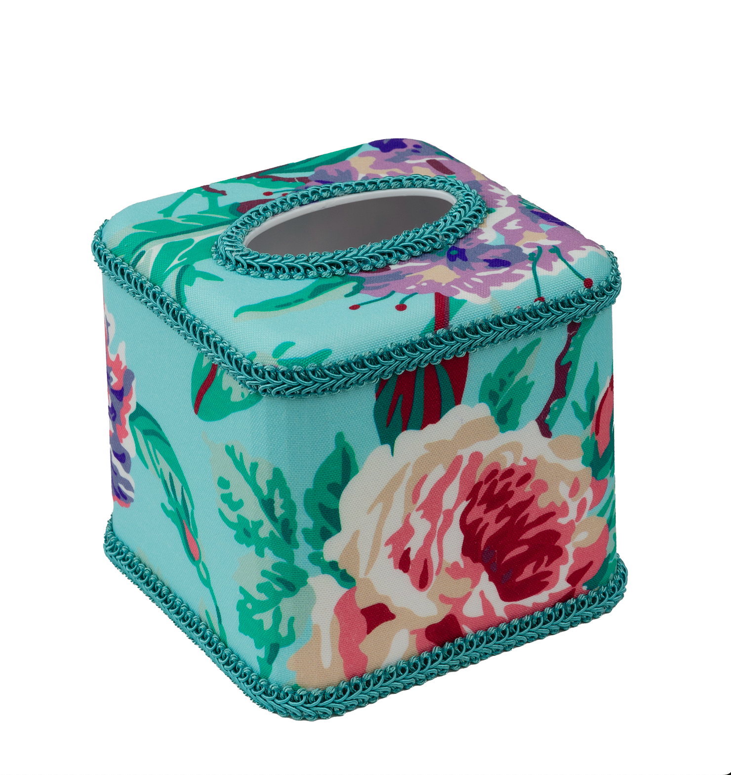 Draper Fabric Tissue Holder - Snapdragon Mint