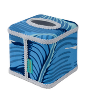 Draper Fabric Tissue Holder - Brazilliance Blue