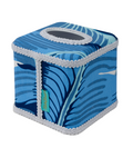 Draper Fabric Tissue Holder - Brazilliance Blue