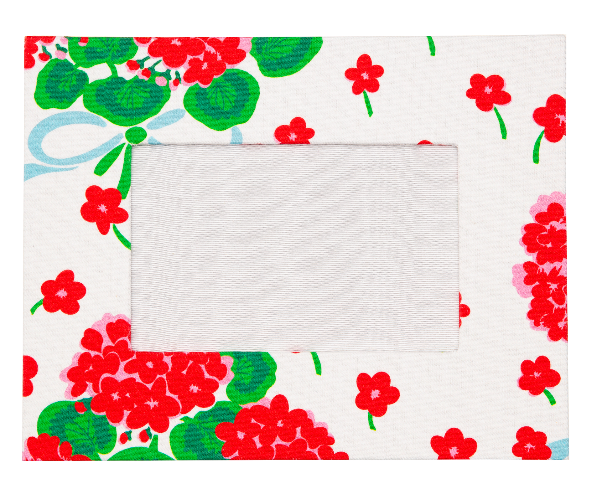 Draper Fabric Picture Frame - Geranium Ribbon