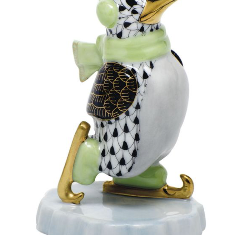 Herend Ice Skating Penguin