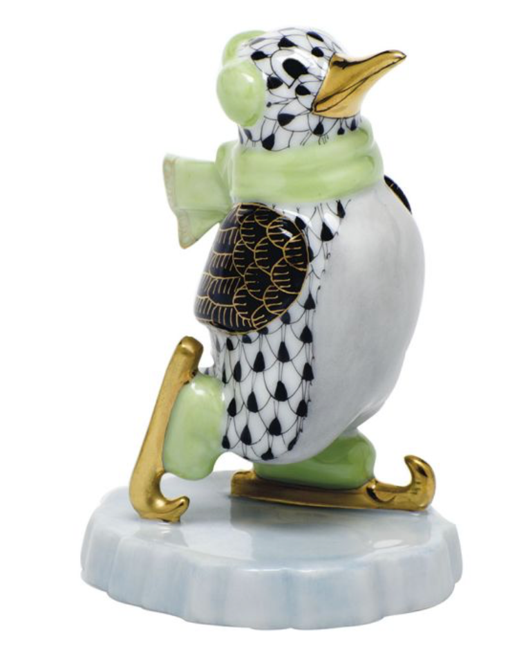 Herend Ice Skating Penguin