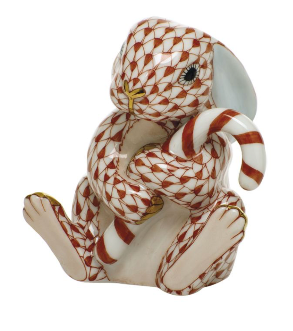 Herend Candy Cane Bunny