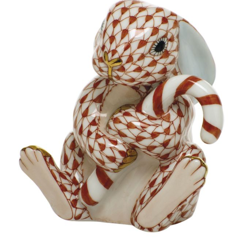 Herend Candy Cane Bunny