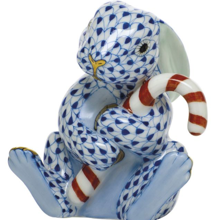 Herend Candy Cane Bunny