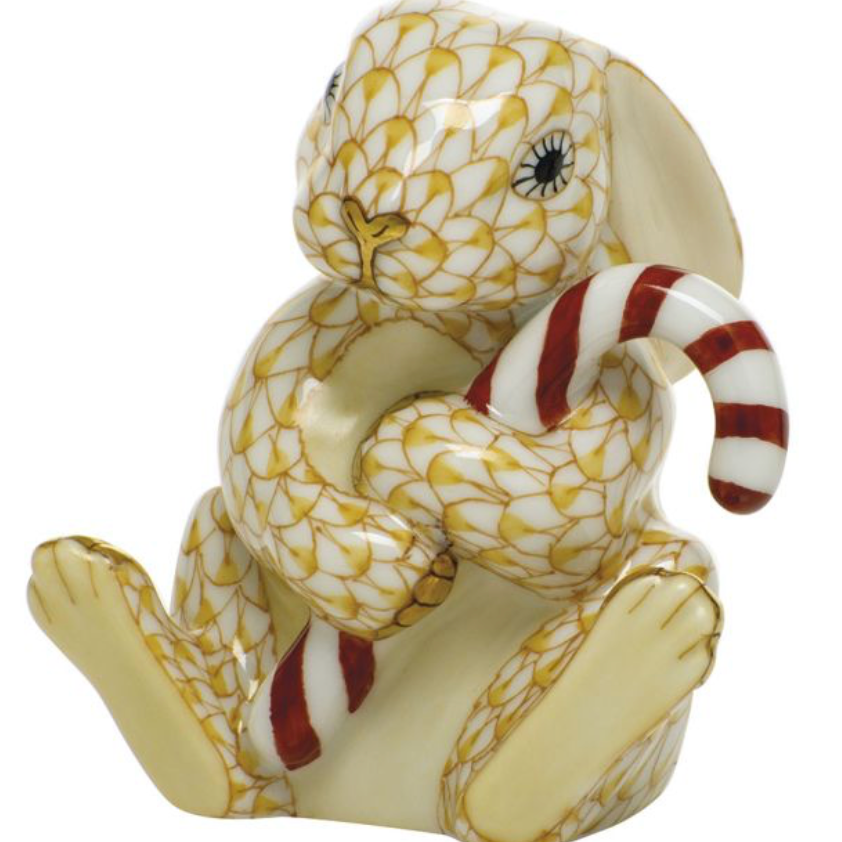 Herend Candy Cane Bunny